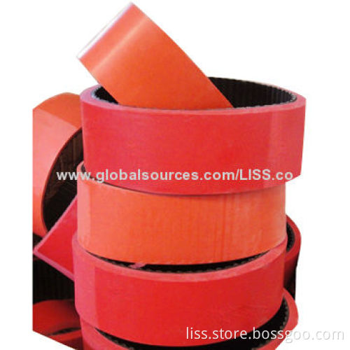 Transmission Belts, Coated with Red Gel, PU